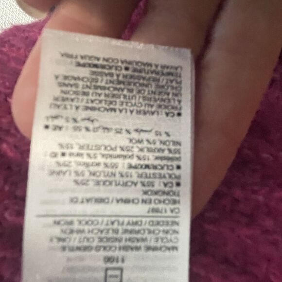 OLD NAVY Pullover Turtleneck Chunky Knit Sweater Women XXL Hot Pink Wool Blend - Picture 7 of 8